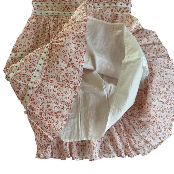 Stevie May Byrdie Floral Print Mini Dress Women’s Size XS Orange/Pink/White - Picture 9 of 11